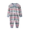 European & American Christmas Family Pajama Set - Print Top, Long Sleeve, Long Pants