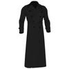 Men's Long-Slevee Luxury Full Length Trench Coat Long Wool Overcoat Winter