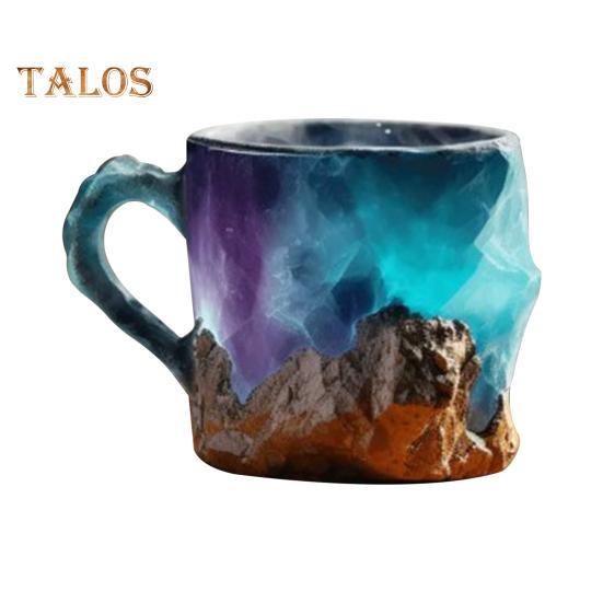 

Минеральная кружка для кофе из искусственного хрусталя, 11 унций, чашка для минеральной воды из искусственного хрусталя, уникальный дизайн, сохраняющий тепло, кружка для питья для дома и офиса небесно-голубой