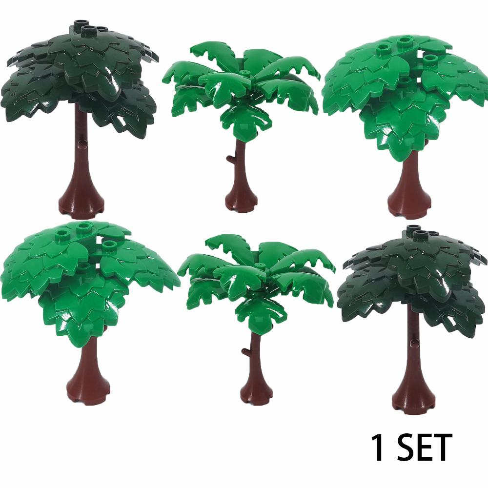 MOC City Street Scene Plant Model Sets Forest Assemble Building Block Park Jungle Assemble Bricks Toys