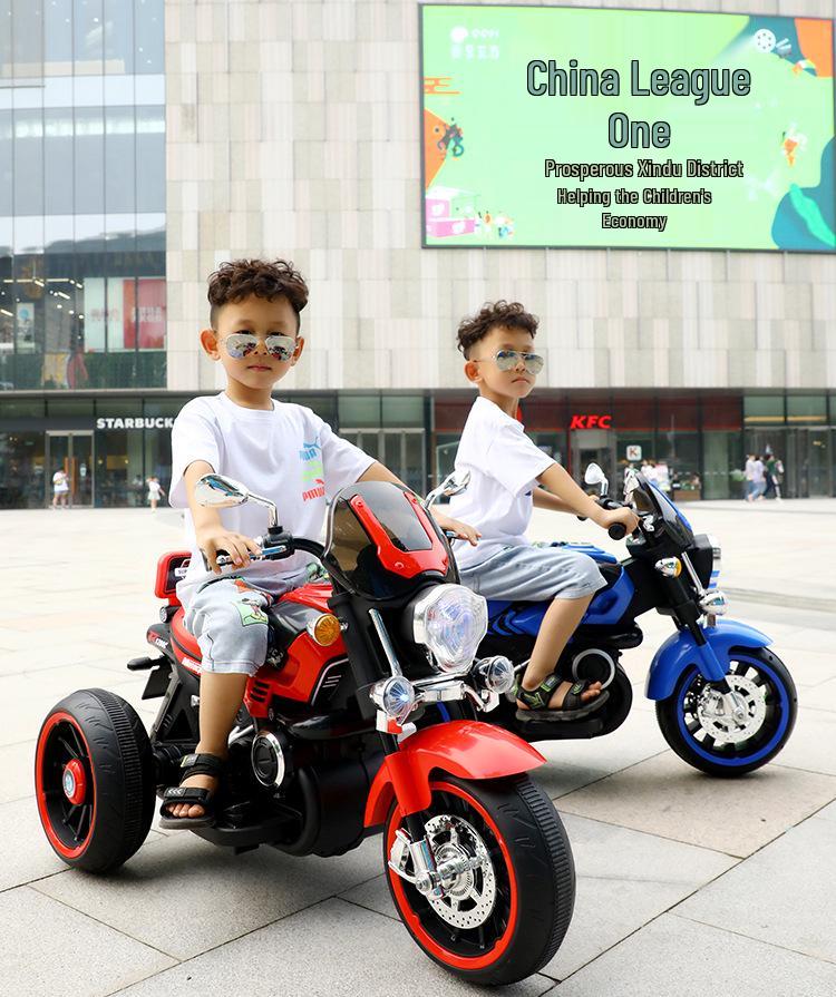 Extra Nagy Elektromos Motorkerékpár Gyerekeknek és Felnőtteknek - Dupla Üléses Háromkerekű Töltős Játék Fiúknak és Lányoknak