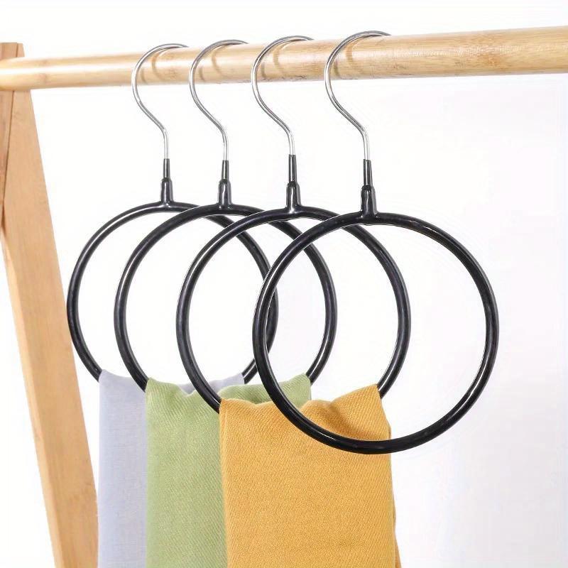1pc Fashion Metal O-Shaped Universal Hooks, Wall-Mounted Scarf Tower Organizer, Easy Installation, Stylish Clothes Hanger