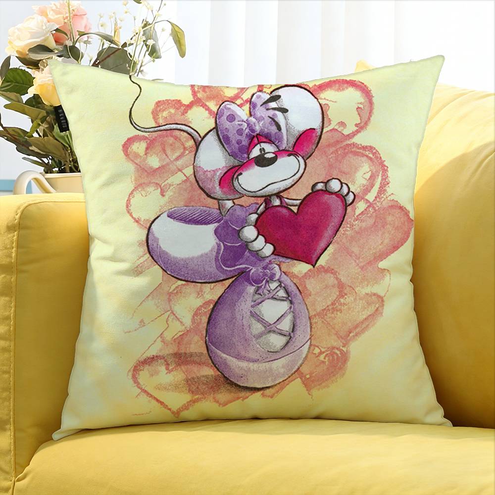 Cartoon DDiddl Classic Various Sizes Square Pillow Case For Car Home Bedchamber Decor