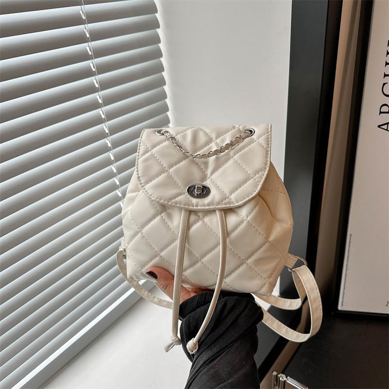 Stylish Spring Summer Fashion Backpack For Women In Black Blue Silver White Pu Material