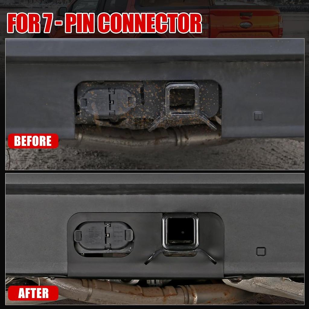 Mabett Rear Bumper Cover Plate For -2025 Ford Maverick Accessories, Hitch Surround Cover Protection For Maverick With 4/7-Pin Connector Hitch (Not