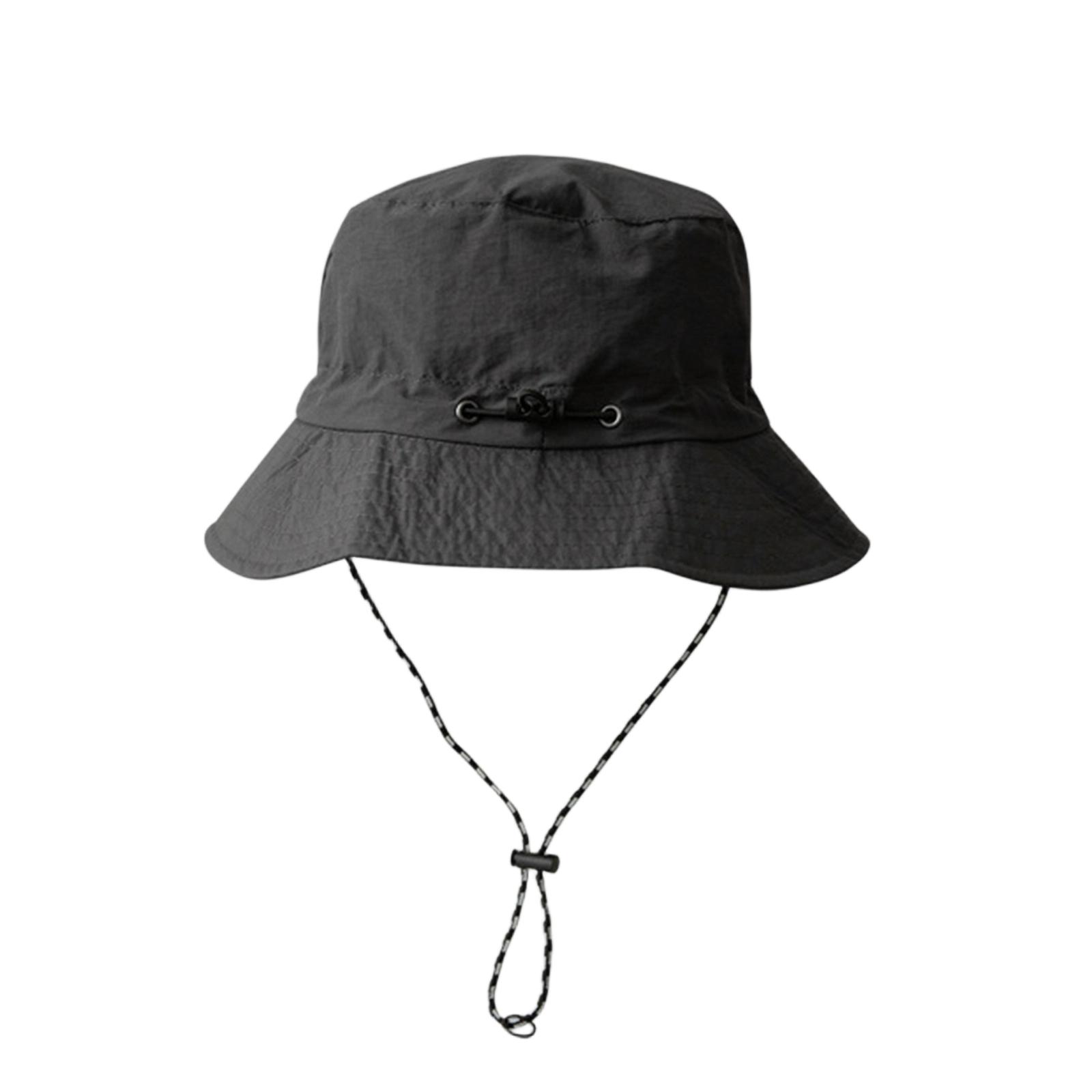 Packable Bucket Hat Unisex Quick Dry Outdoor Sun Protection Fishing Hiking Hat Adjustable Chin Strap Lightweight Water Resistant One Size
