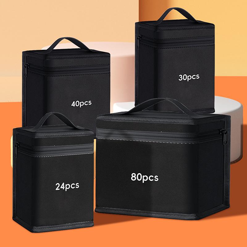 Fixy Pero Černá Úložná Taška Masivní Velká Kapacita Zip Plátěná Taška na Tužky Akvarelové Pero Kancelářská Taška Přenosná