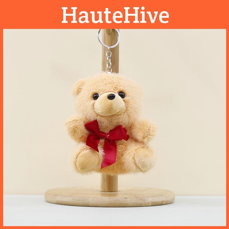 Bowknot Bow Arrow Teddy Bear Plush Keychain Toy Pendant Bag Decoration Gift
