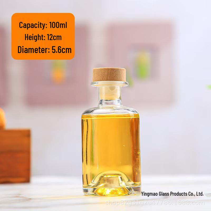 Thickened Concave Bottom Glass Bottle for Wine, Vodka, and Fruit Wine