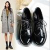 Damenschuhe, Plateau-Brogue-Schuhe, britischer Stil, Oxford-Schuhe, Herbst, Frühling, Frau, komplett schwarz, Büro, Damen, weibliche Derby-Schuhe