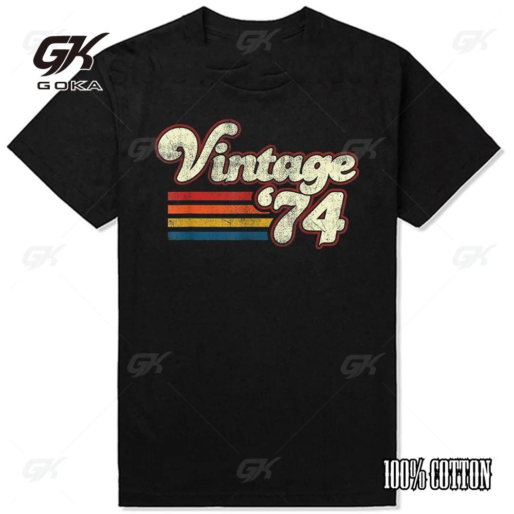 Made In 1974 Limited Edition 50 Years Of Being Awesome Tee Tops Round Neck ShortSleeve Fashion Tshirt Clothing Tshirts