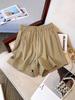 Summer Slimming Elastic Waist Wide-Leg A-Line Shorts