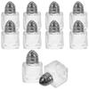 10 Pcs Mason Jar Mini Spice Kitchen Jars Seasoning Storage Container Bottle Pepper Shaker Bracket Cover Transparent Salt Travel