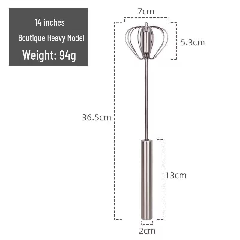 Stainless Steel Semi-Automatic Handheld Egg Mixer and Whipping Tool