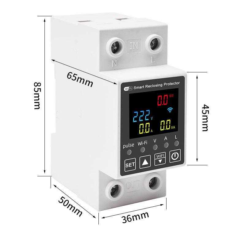 WiFi Smart Timer Leistungsschalter mit Sprachsteuerung und Leckageschutz