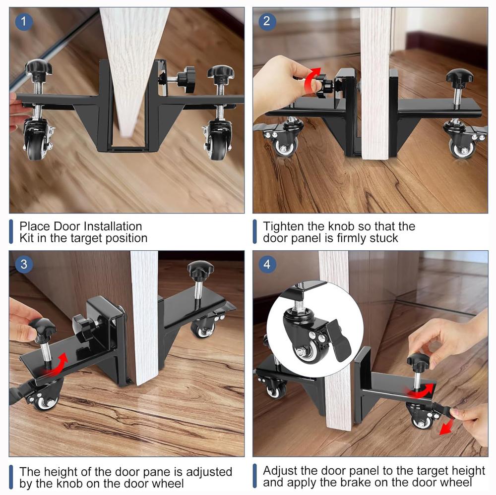 Door Installation Dolly Door Panel Handling Trolley Translating Roller 360º Rotation Heavy Duty Door Panel Trolley Board Dolly
