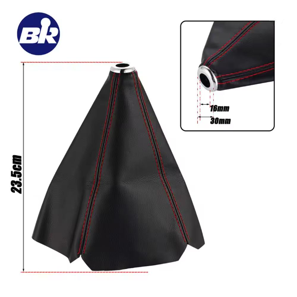 High-quality Car Shift Collars Auto Manual Stick Shifter Knob Boot Cover Gaiter Different Styles 16mm Universal PU Leather