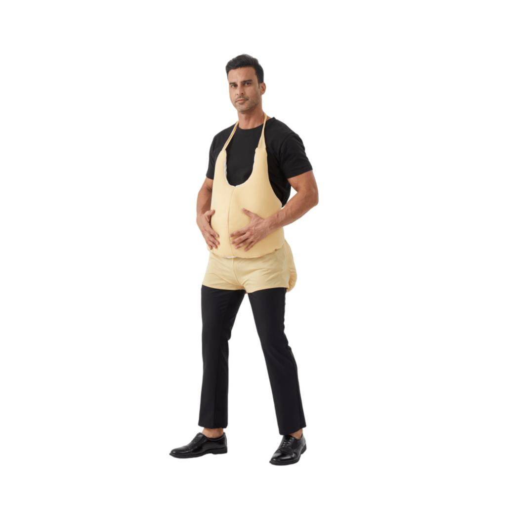 Pregnant Belly Santa Costume Hip Pad Fake Belly Soft Elastic Large Size