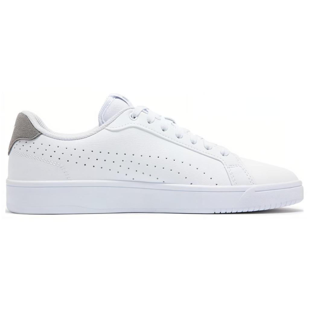 Puma Grounded Perf Simple Comfortable Shock Absorption Wear Resistant Low Top Sneakers Unisex Sneakers Silver White 398418-05