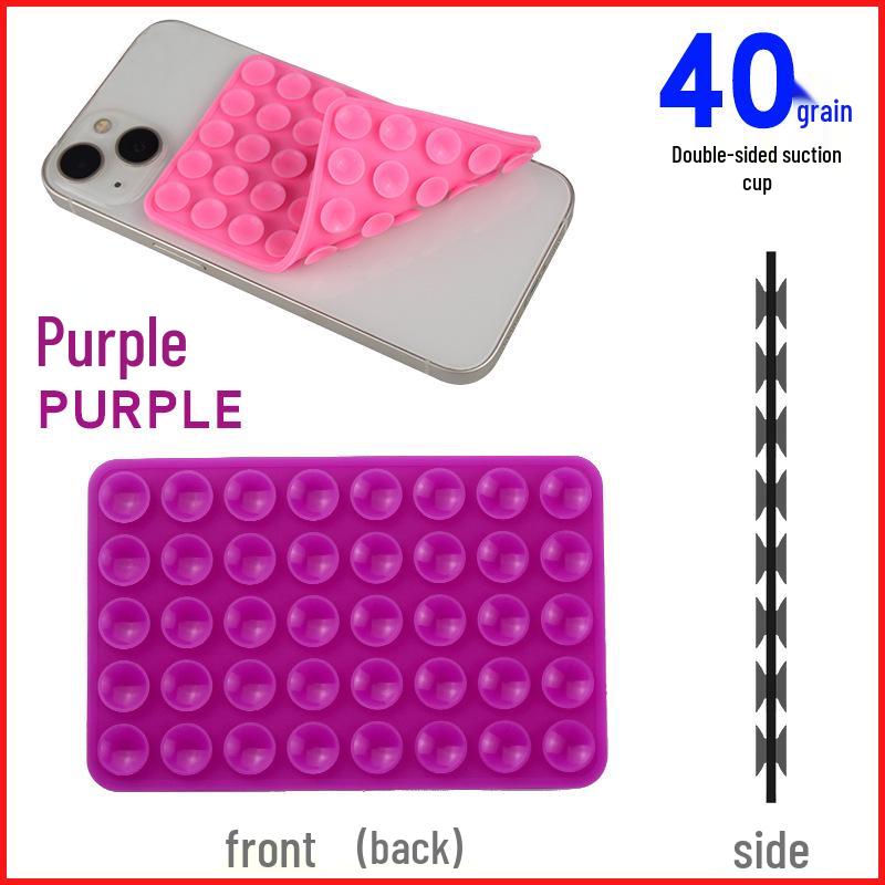 Double-Sided 40-Suction Cup Silicone Phone Holder: Strong Adhesive, Non-Slip Design