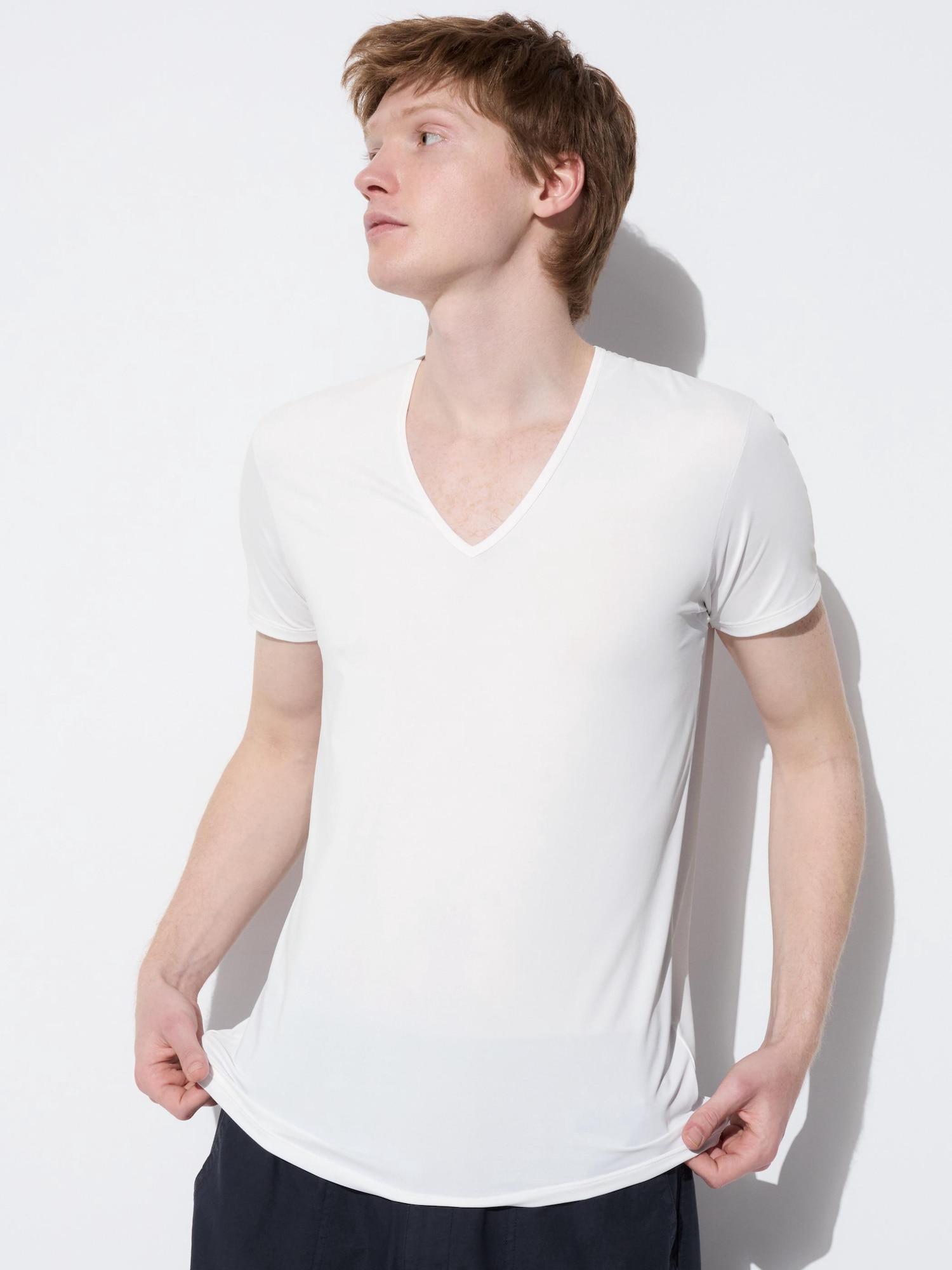 

Футболка Uniqlo Japan Airism с V-образным вырезом и коротким рукавом 00 WHITE/XL