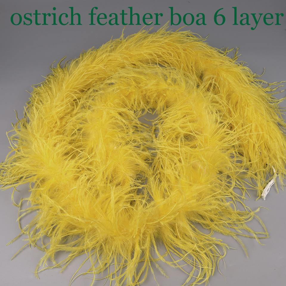 Fluffy Feather Trim For Clothes, Ostrich Feathers, Fluffy Boa, Shawl, Wedding Dress Decor, 2M Thick, 6 Layers
