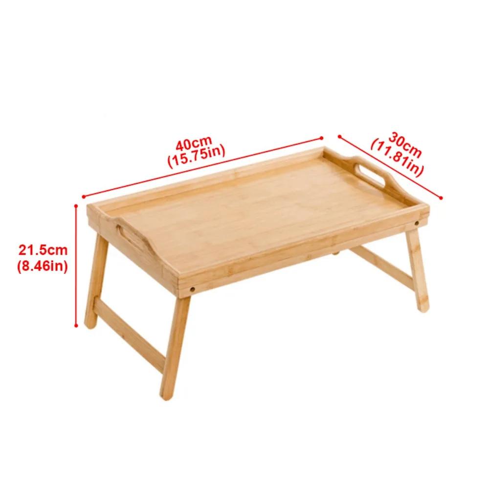 New Folding Table Multifunction Mini Dining-table Bamboo Bed Desk Living Room