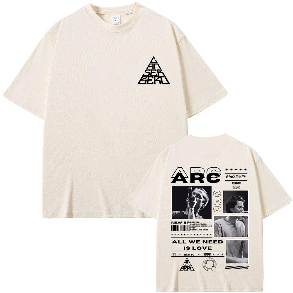 Hot Sale Rapper Canserbero All We Need Is Love Graphics T-Shirt Muerte Vida T-shirts Men Women Hip Hop Fashion Oversized T Shirt