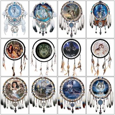 New Arrival 5D DIY Diamond Painting Wild Wolf Dreamcatcher Full Drill Embroidery Portrait Picture Crystal Mosaic Gift Home Decor