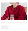 Luxi 2023 Samt Weinrot Langarm Pullover für Damen - Koreanischer Stil