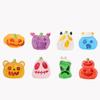 8PCS Spooky Halloween Luminous Pumpkin Ghost Mini Glow In The Dark Resin Craft Statues Vivid Color Home Party Display Kids
