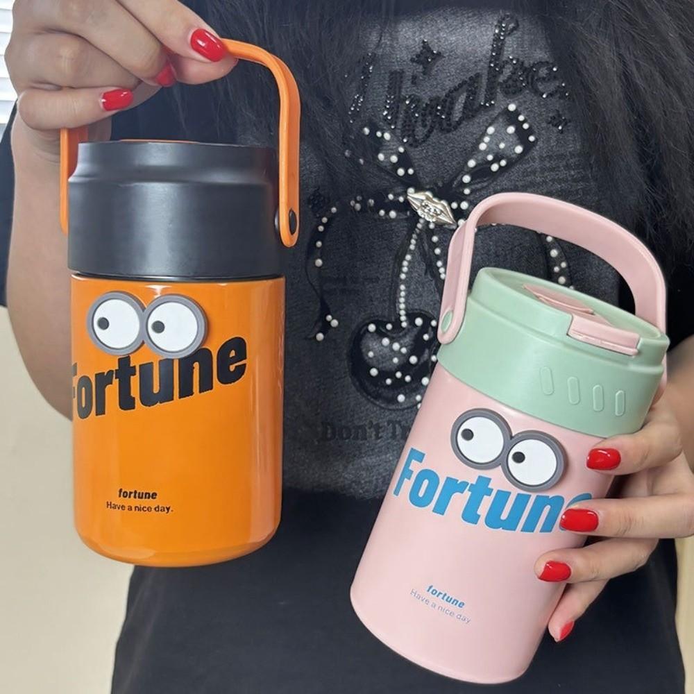 Detachable Tea Bin Scented Tea Thermos Cup Foldable Straw Insulated Coffee Mug  Travel