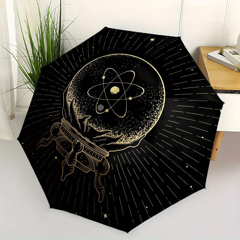 Декоративная наклейка «Хрустальный шар для гадания», Зонт, Портативный складной в 3 сложения зонт для мужчин и женщин, Рождественский подарок ES119