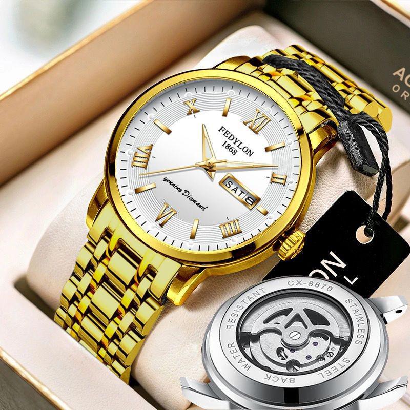 Nou complet automat non-mecanic ceas bărbătesc ceas Flywheel impermeabil luminos la modă Hollow Men's Watch