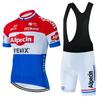 Mens Cycling Jersey Shorts Set Quick Step Style Mountain Road Bike Apparel Breathable Performance Wear