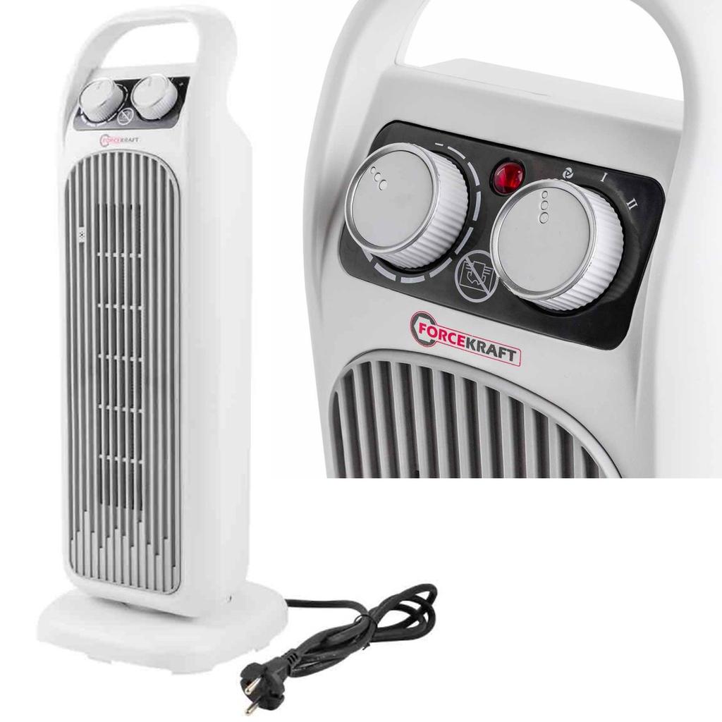 Fan heater, electric column thermostat, 2000W