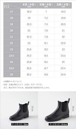 EMOKA Rain Boots (Black, 23.0 Cm)