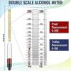 4Pcs Hydrometer Alcohol, Alcohol Meter for Distilling Alcohol 0-200 Proof & 0-100 Tralle, Specific Hydrometer hwyno.332