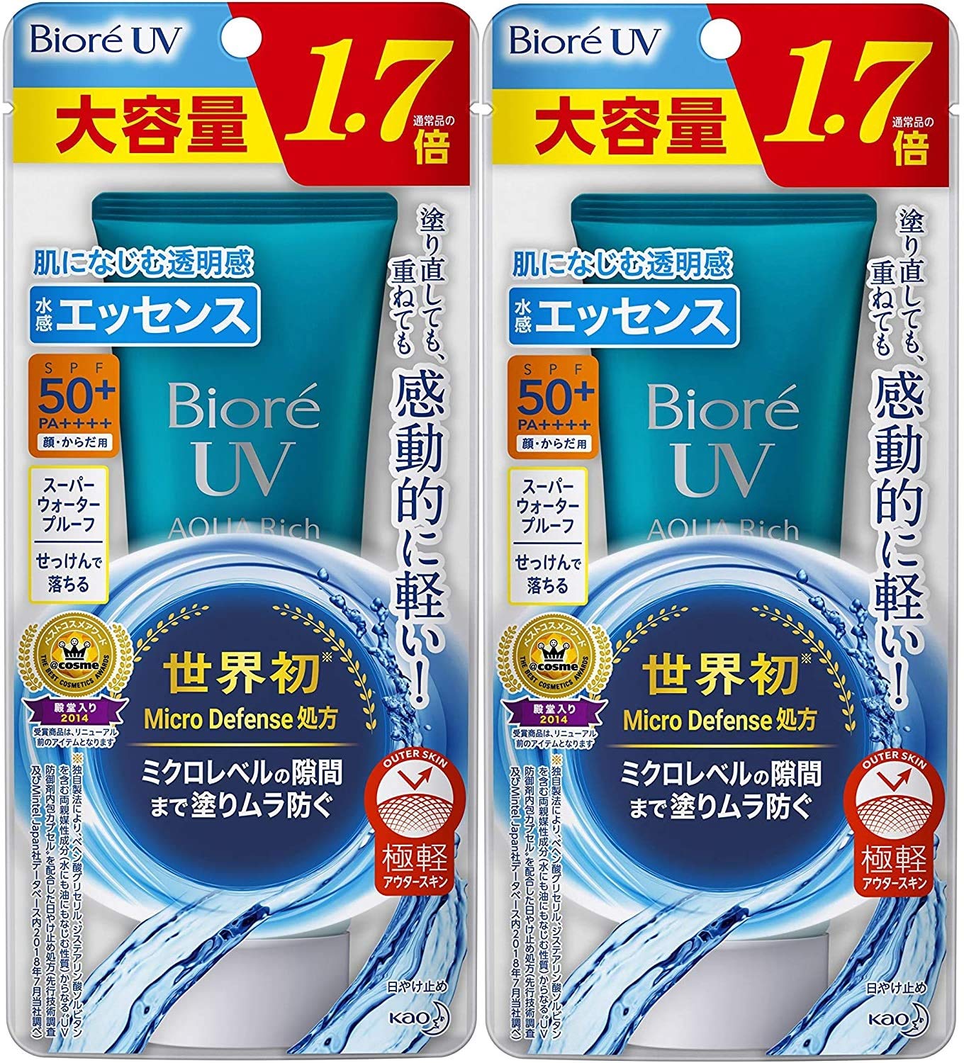 

Biore UV Aqua Rich Water Essence 85 г солнцезащитный крем SPF50+/PA++++x2