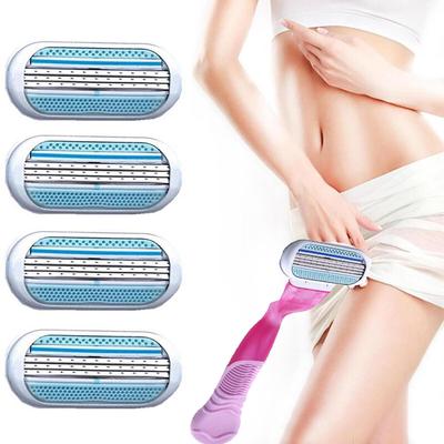 Stainless Steel 6-layer Razor Ladies Manual Hair Removal Shaving Blades Legs Body Bikini Shaving Machine