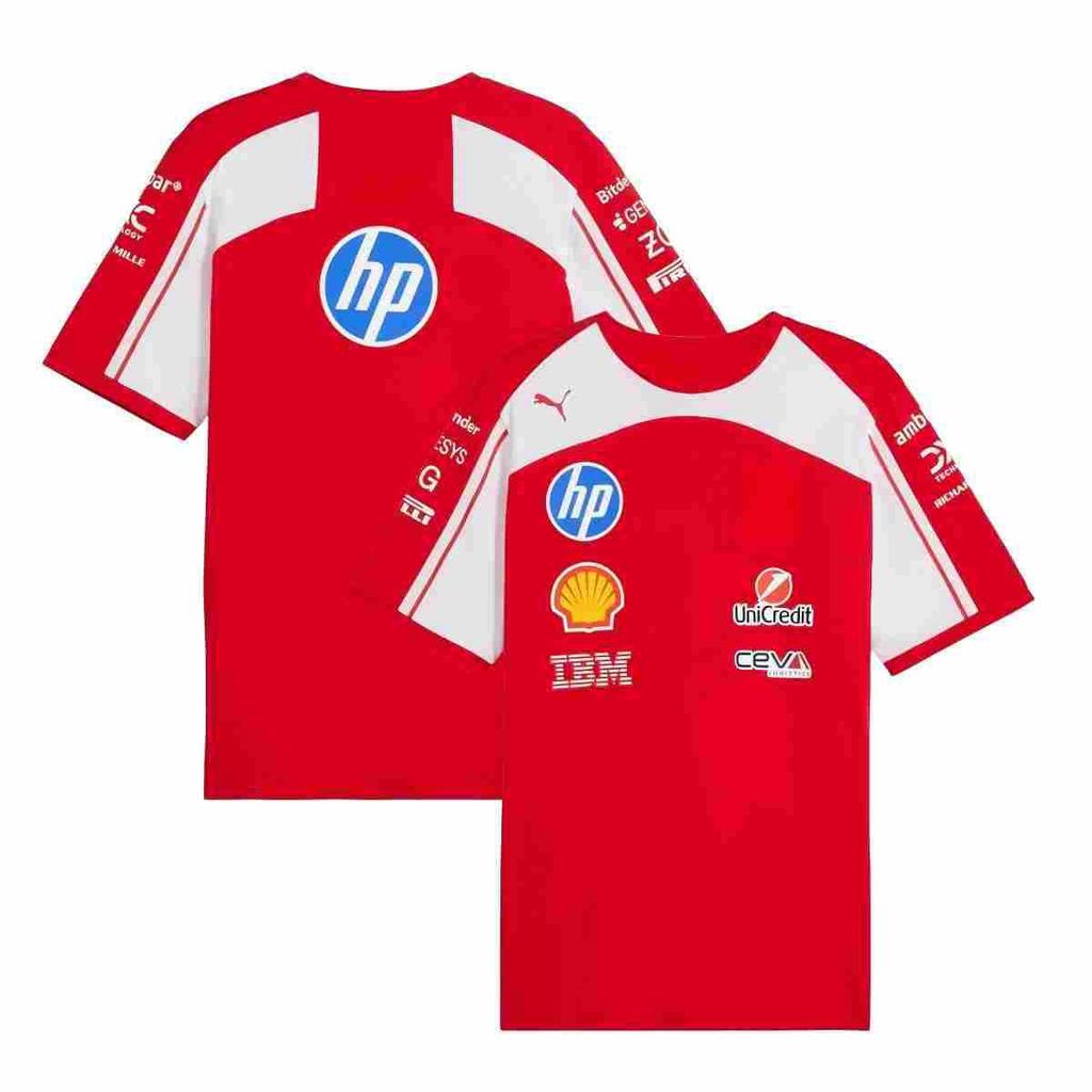 2026 Nuova tuta da moto da corsa F1 tuta da ciclismo, traspirante e ad asciugatura rapida T-shirt a maniche corte con scollo rotondo camicia da lavoro fuoristrada