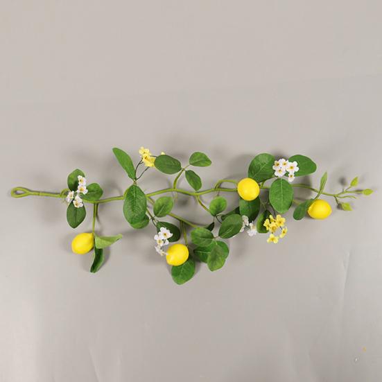 Vivid Fake Lemon Vine Realistic Delicate No Watering Aesthetic Artificial Flower Imitation