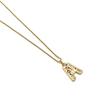 Collier - Luxenter - Alphabet A - Zircone multicolore - Or jaune 18k - 42 cm + 3 cm d'extension