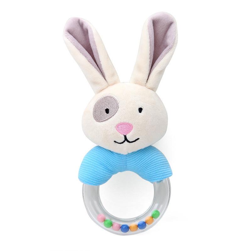Baby Fox Rabbit Sheep Plush Rattle With Colorful Beads For Early Childhood Development