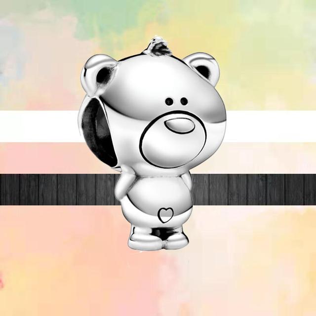 Neue Tier Stil Glückliche Katze Hund Panda Bär Löwe Schlange Kaninchen DIY Perlen Fit Original Mode Charms Silber Farbe Armbänder schmuck