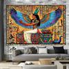 VIKAMA Ancient Egyptian Isis Mural Tapestry Blue Winged Goddess And Hieroglyph Design For Home And Guesthouse Home Decoration