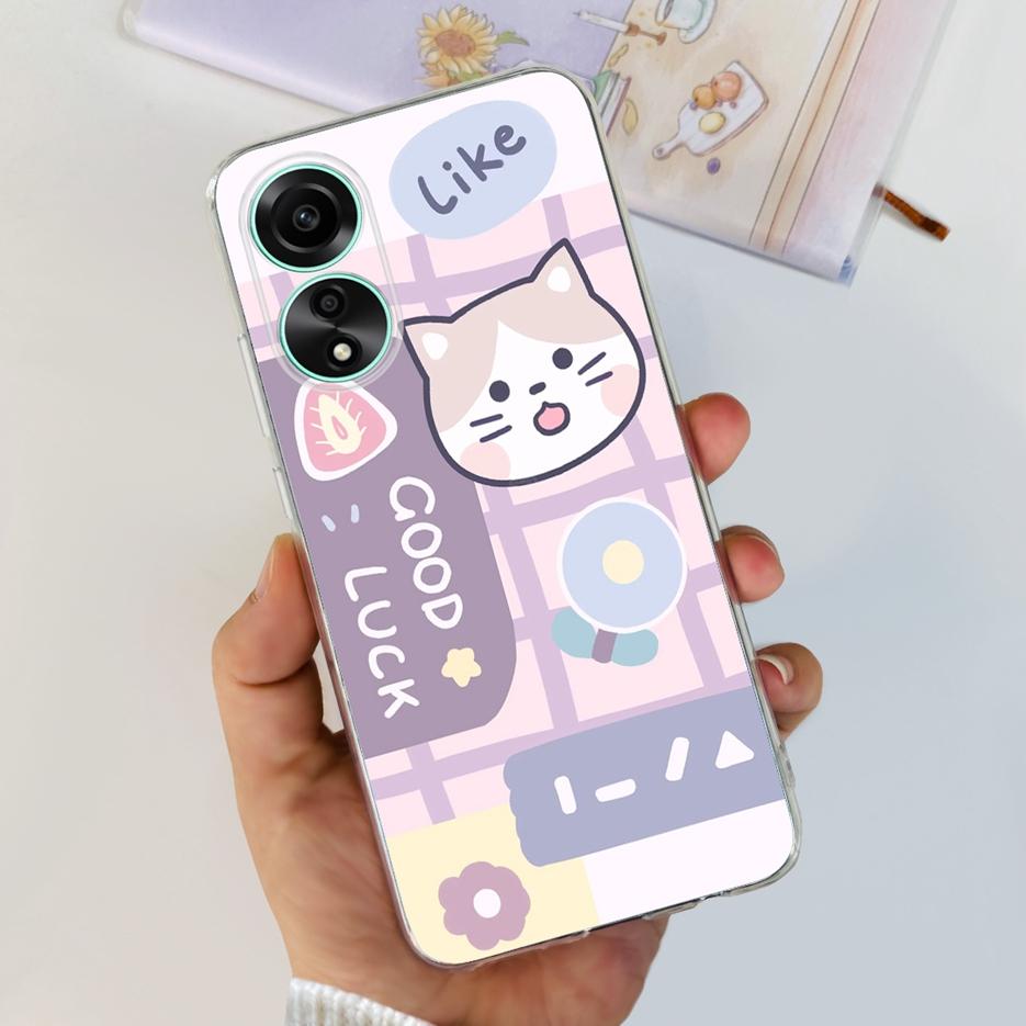 For Oppo A78 4G Case CPH2565 Stylish Painted Cover Soft Silicone Phone Case For Oppo A78 A 78 OppoA78 5G Back Cover Fundas Coque