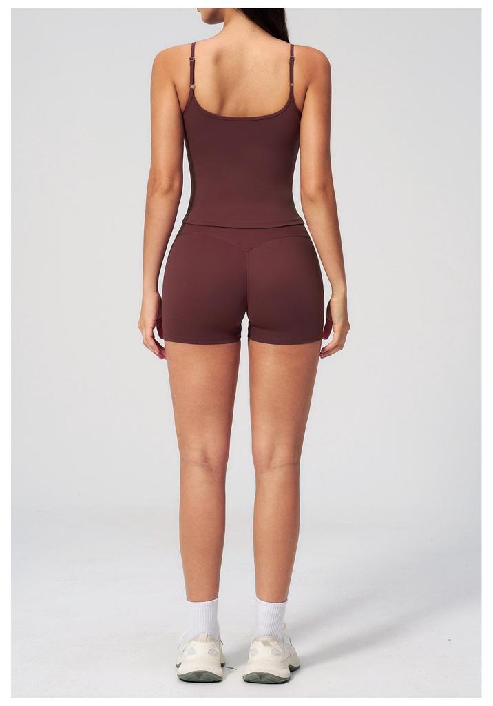 Women's Cross-Border Yoga Vest & Butt-Lifting Shorts Set for Running & Fitness