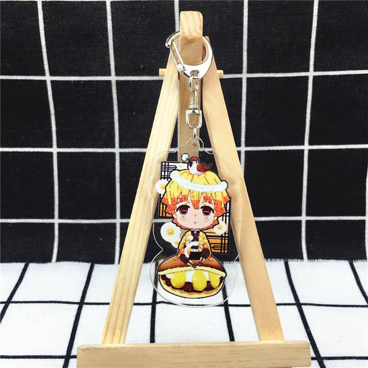 Anime Games Key Rings Demon Slayer Cartoon Character Acrylic Keychain Metal Decoration Accessory Gift Pendant