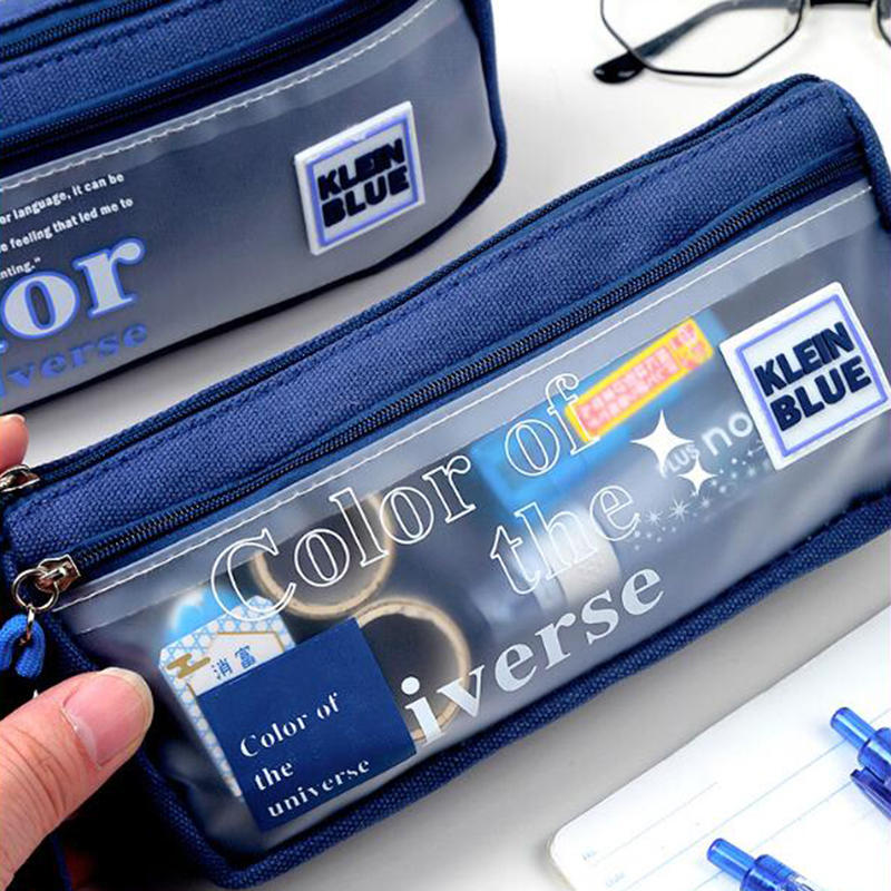 Large Capacity Women Men Travel Pencil Case School Pen Bag Multifunctional Makeup Zipper Pouch
